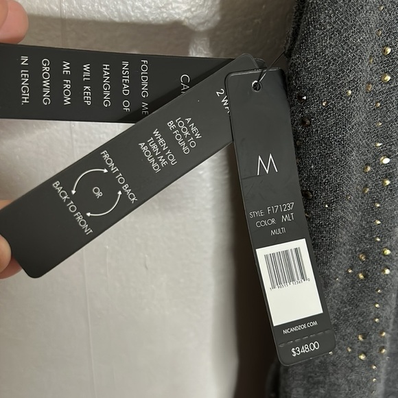 Nic+Zoe Nordstrom Subtle Shine crystal Maxi Dress Medium Party Evening new w tag - Picture 7 of 10